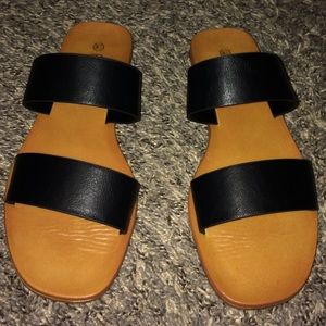 Brown & Black Sandals